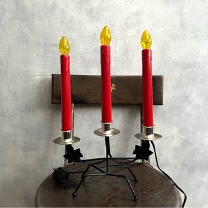 Vintage Christmas 3 light candolier